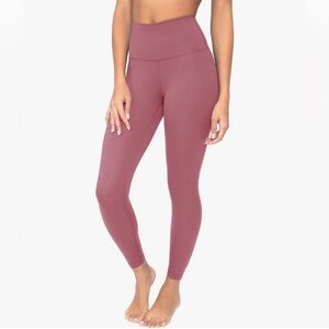 Yogalicious Lux sz M Orchard Haze mauve high waist ankle length stretch leggings